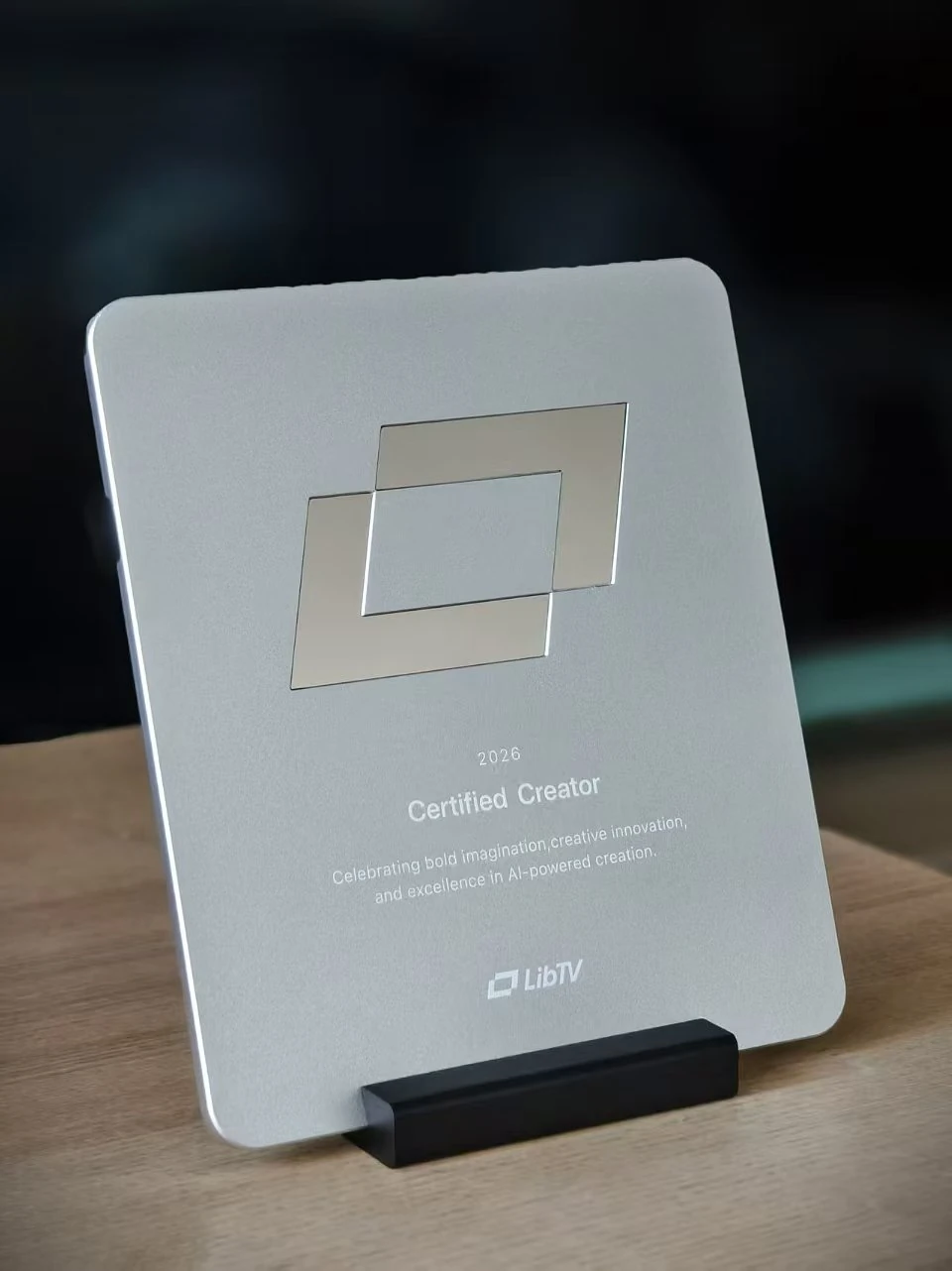 2026 LibTV Certified Creator纪念牌
